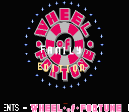 Wheel of Fortune Family Edition title screenshot